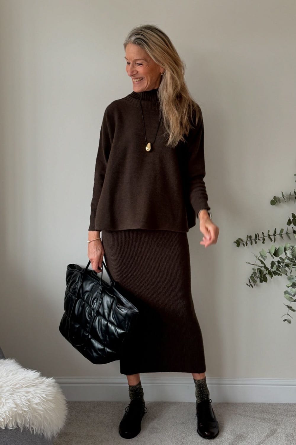 Monochromatic Knit Set for Elegant Comfort Monochromatic Knit Set for Elegant Comfort β Winter Outfits for Women Over 40