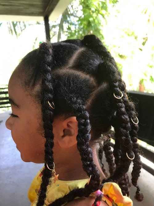 Intricate Braids With Gold Rings Intricate Braids With Gold Rings β Winter Hairstyles for Kids