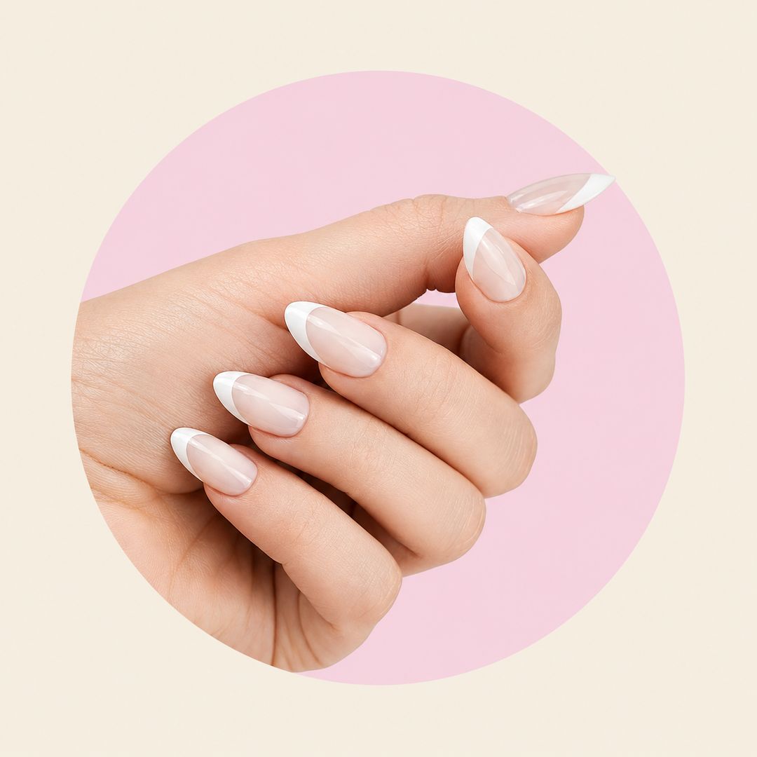 Medium Almond Classic French Medium Almond Classic French β Clean Girl Winter Nails