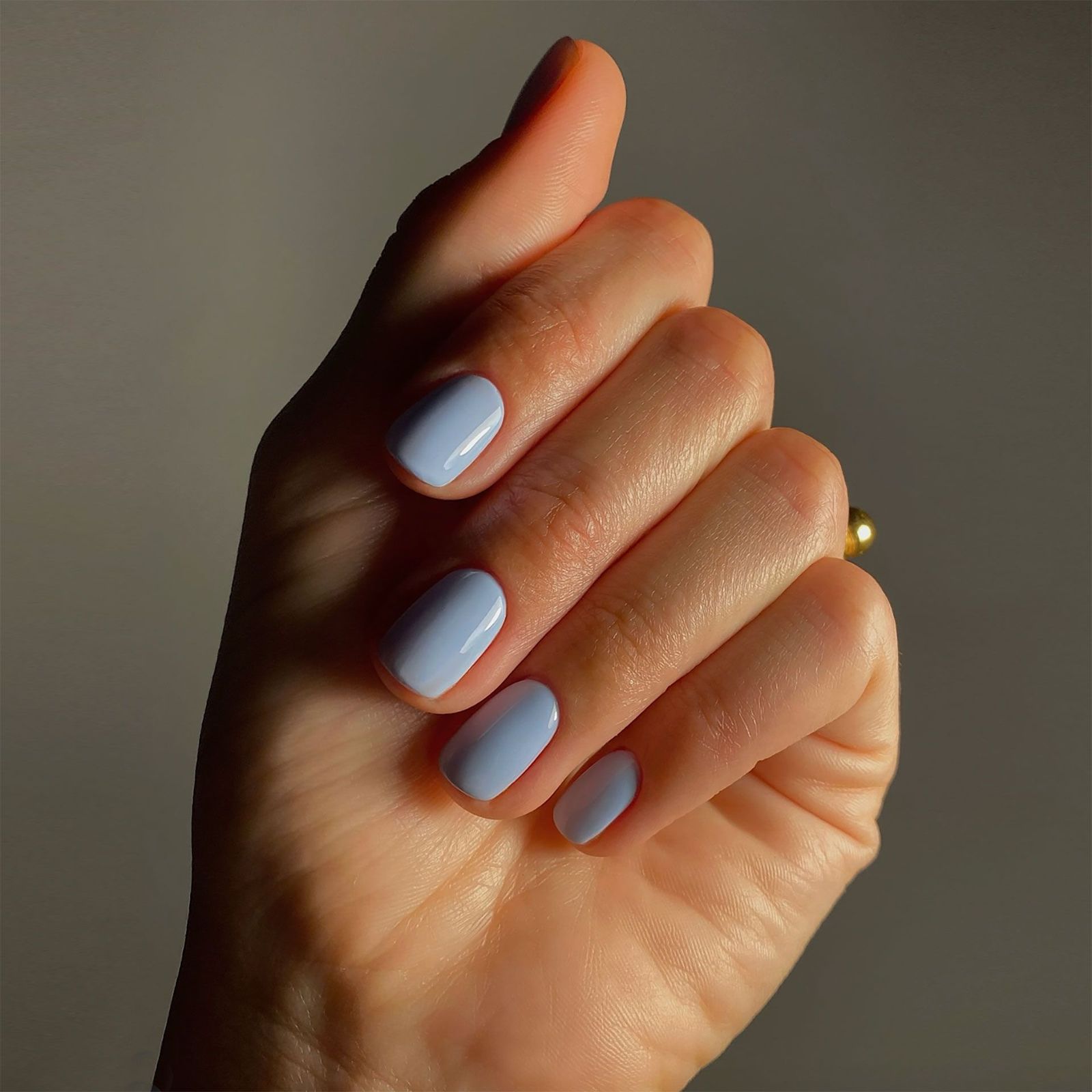 Light Pastel Blue Glossy Nails Light Pastel Blue Glossy Nails β Minimalist New Years Nails 2027