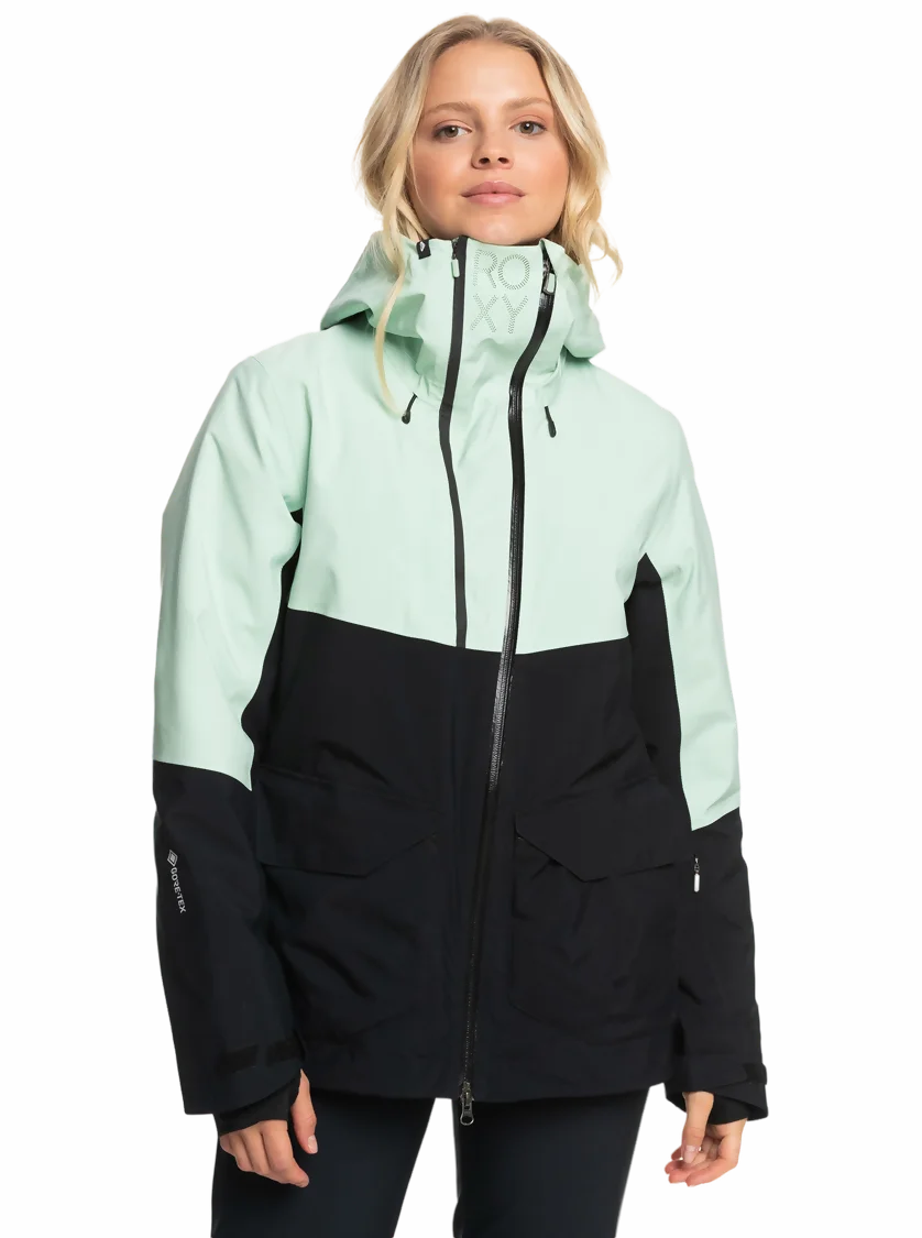 Skiing Mint Green and Black Color-Blocked Ski Jacket Skiing Mint Green and Black Color-Blocked Ski Jacket β Ski Outfits