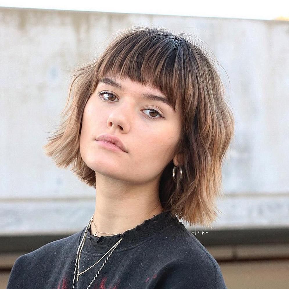 Messy Bob with Choppy Bangs — Winter Haircuts for Square Faces