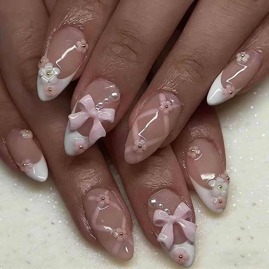 Romantic Spring Visual Idea Romantic Spring Visual Idea β Winter Bow Nails