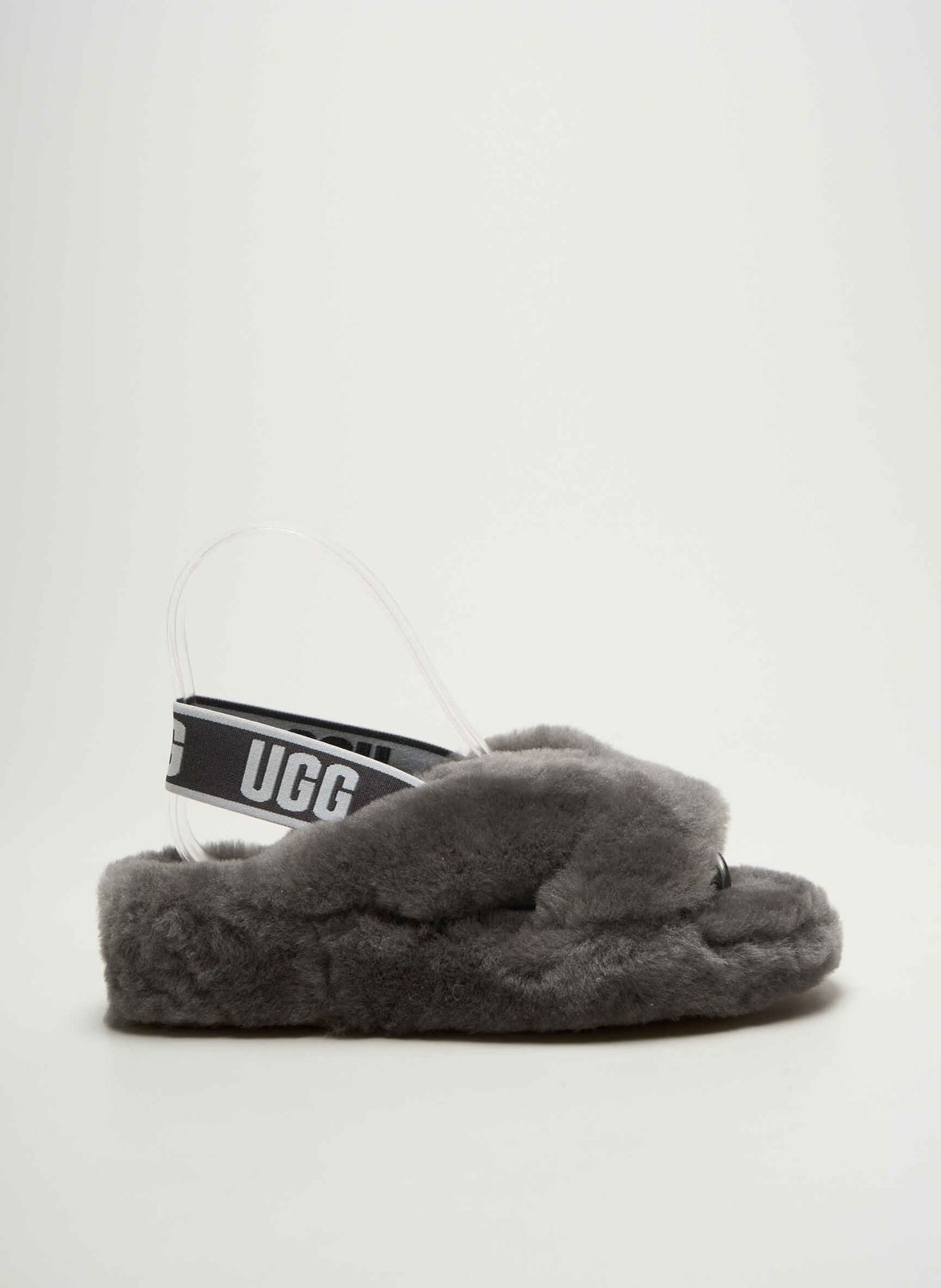 Grey UGG Slippers with Elastic Strap Detail Grey UGG Slippers with Elastic Strap Detail β Ugg Slippers Outfits