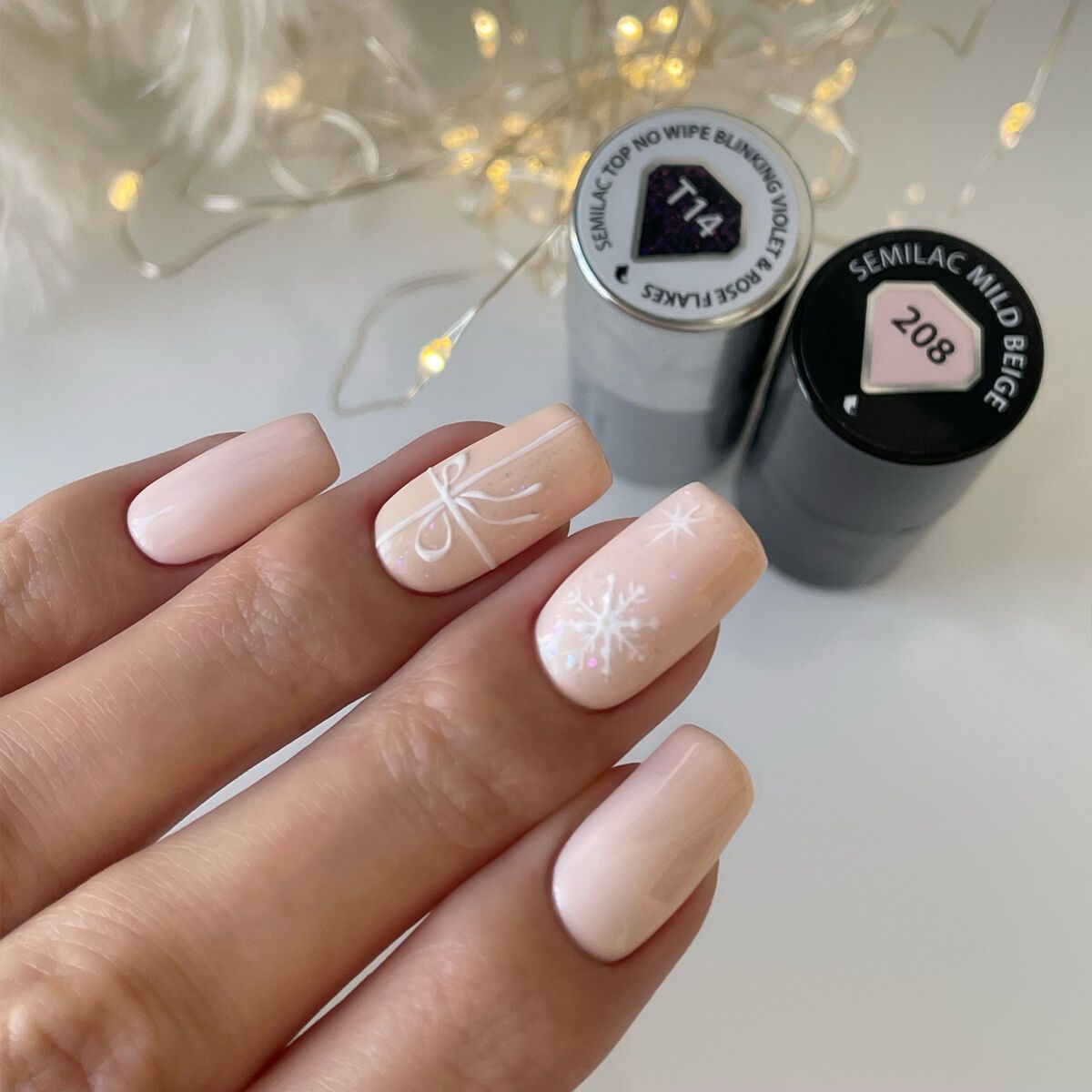 Pale Pink And Nude Visual Idea — Winter Nude Nails