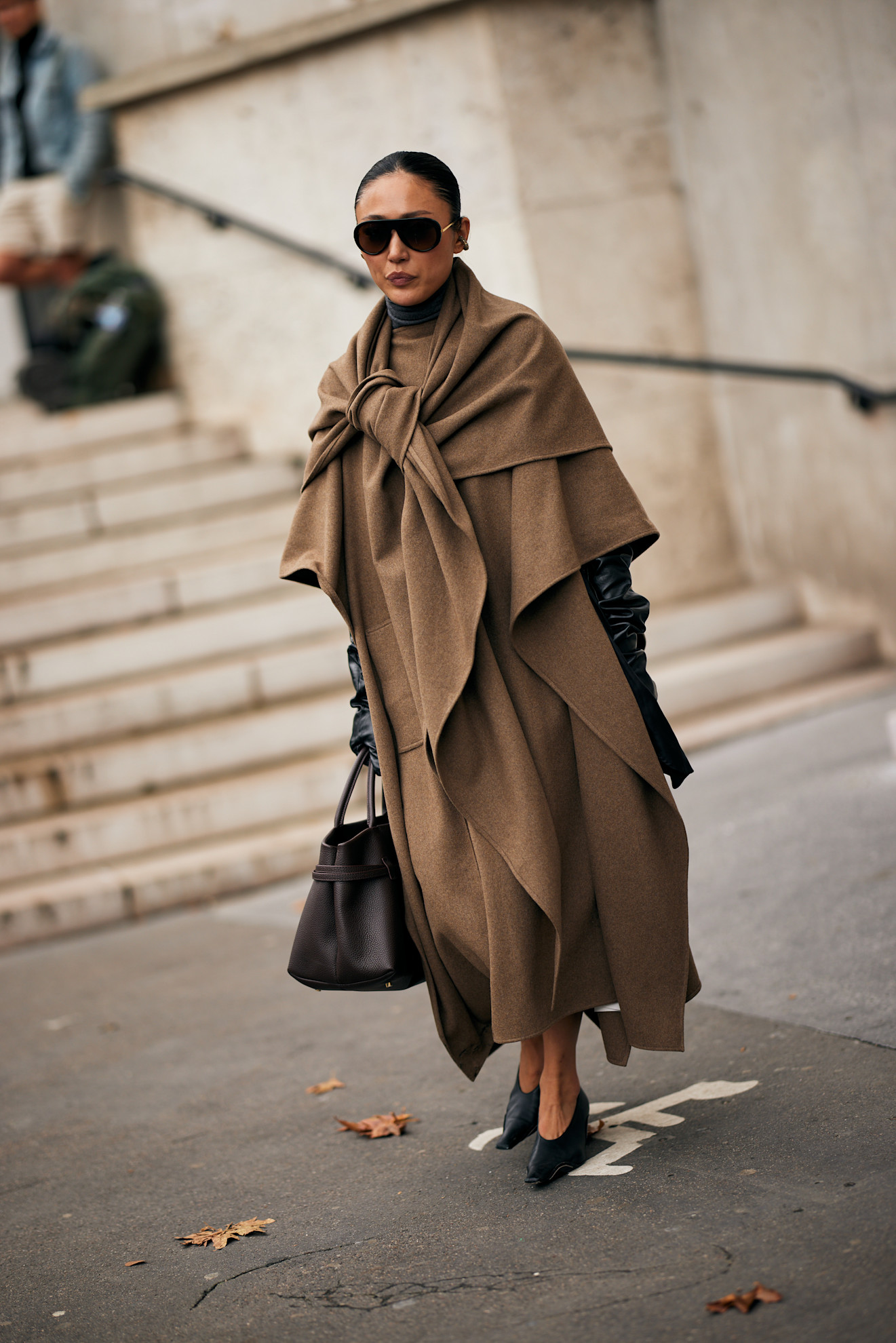 Dramatic Cape for a Fashion-Forward Journey — Winter Travel Outfits