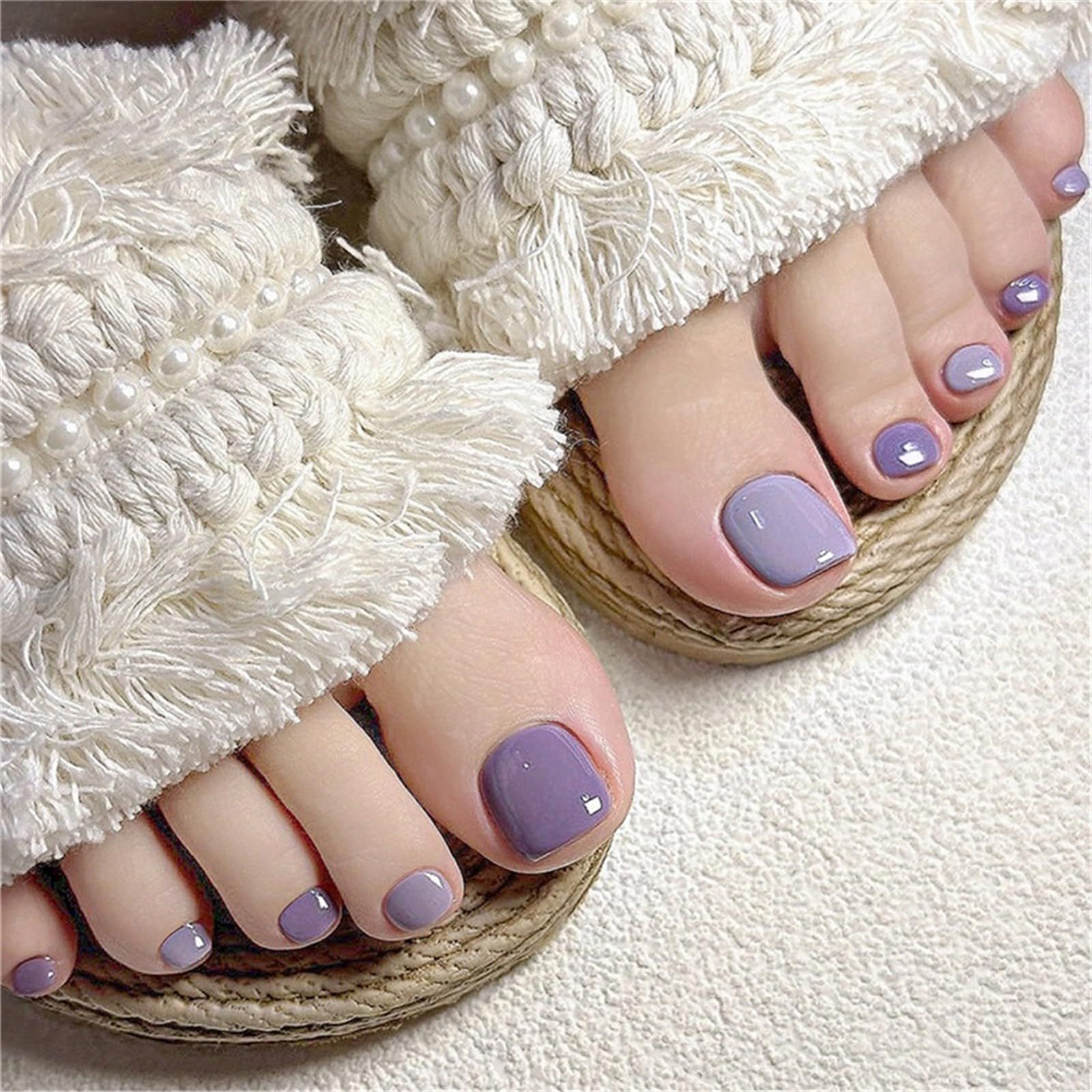 Muted Periwinkle Purple Toes Muted Periwinkle Purple Toes β Winter Pedicure Colors
