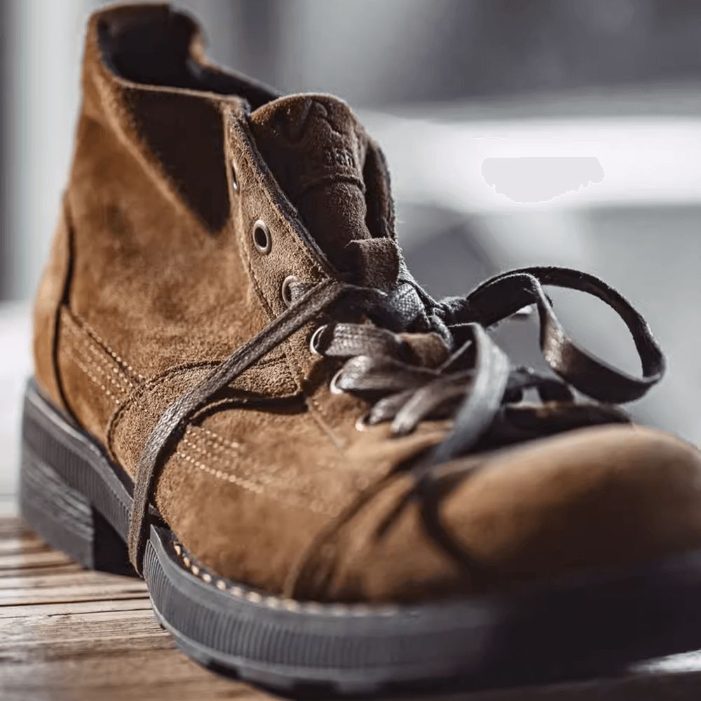 Rugged Charm: Brown Suede Lace-Up Ankle Boots Rugged Charm: Brown Suede Lace-Up Ankle Boots โ Suede Boots Outfits
