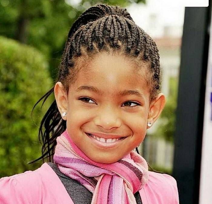 Neat Natural Brown Braided Ponytail Neat Natural Brown Braided Ponytail β Winter Hairstyles for Kids