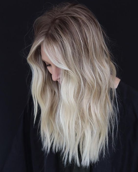 Ash Blonde With Dark Root Shadow — Lowlights for Blonde Hair