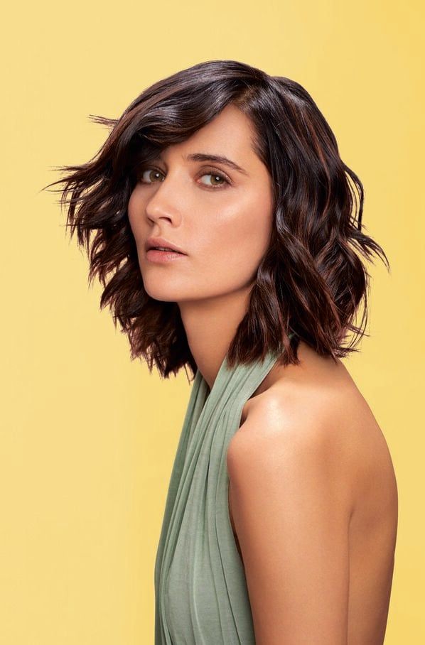 Dark Brown Bob With Auburn Highlights — Short Winter Haircuts