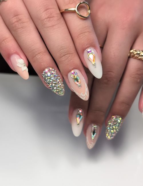 Full Rhinestone Glamour New Years Nails 2027