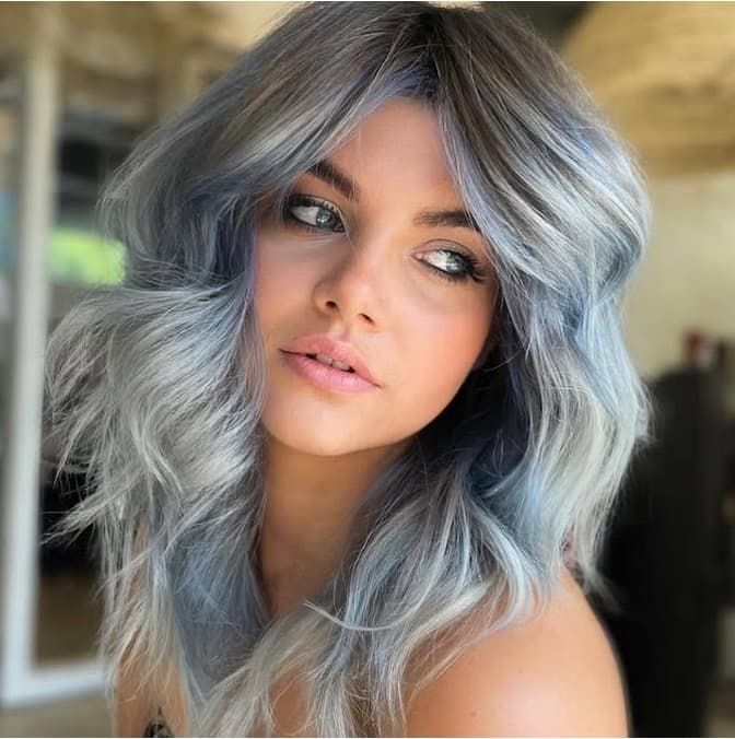 Ash Blonde With Blue Grey Tones — Low Maintenance Winter Hair Colors