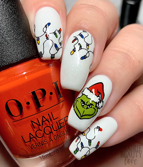 Medium Square White Shimmer Grinch Santa Hat Medium Square White Shimmer Grinch Santa Hat β Grinch Nails 2026