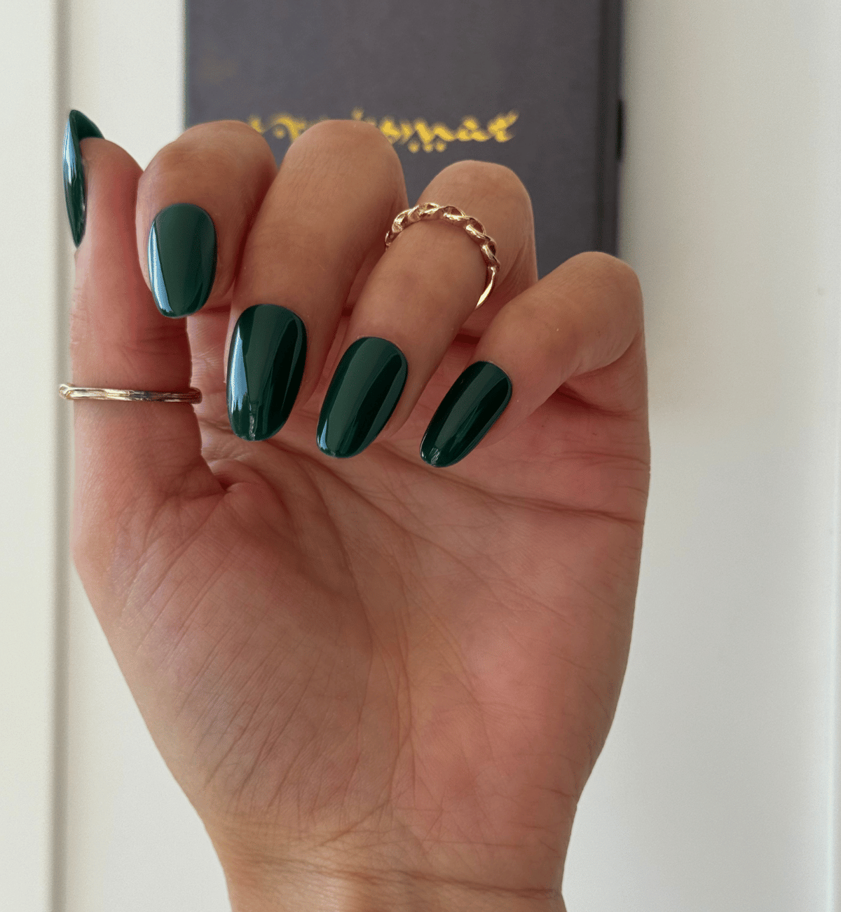 Deep Emerald Coffin Nails Deep Emerald Coffin Nails โ Winter Green Nails