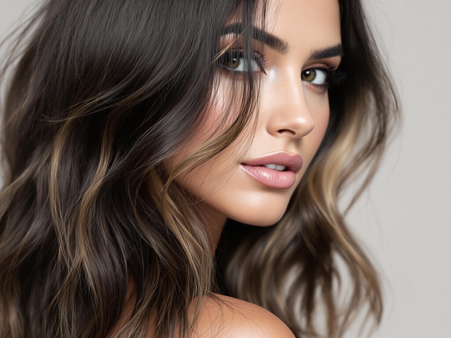 Ash Brown With Blonde Balayage — Ash Brown Hair