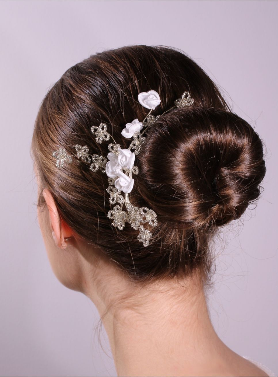Dark Brown Elegant Updo With Ornate Accessory Dark Brown Elegant Updo With Ornate Accessory β Winter Formal Hairstyles