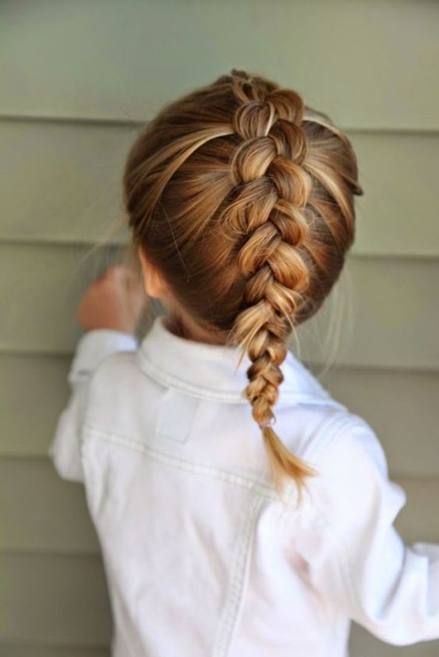 Simple Blonde Single Braid Simple Blonde Single Braid β Winter Hairstyles for Kids
