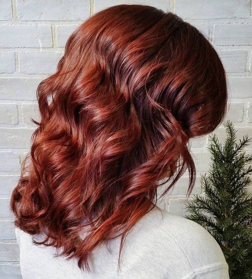 Collarbone Visual Idea — Winter Auburn Hair Color