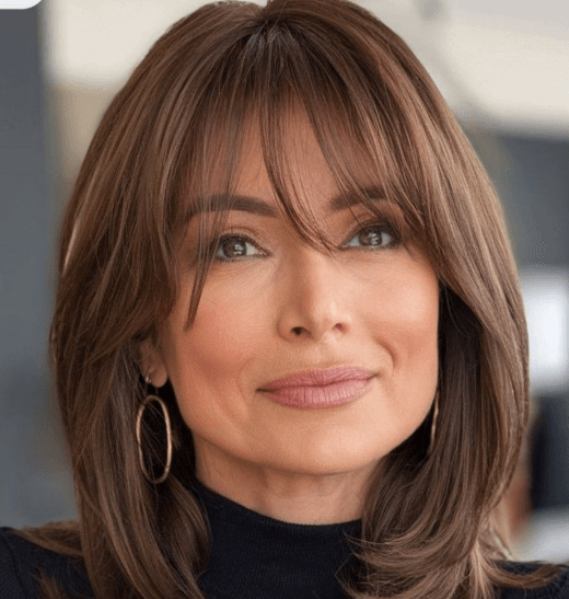 Medium Brown with Auburn Undertones Medium Brown with Auburn Undertones β Winter Hair Colors for Women Over 50