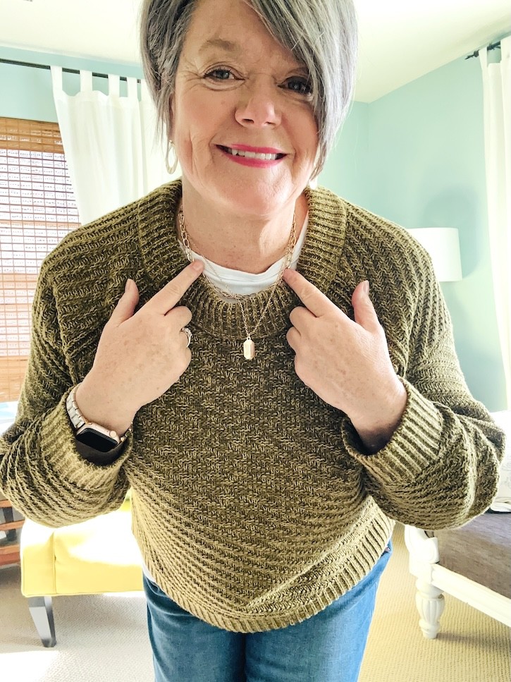 Textured Knit Sweater for Cozy Winter Style Textured Knit Sweater for Cozy Winter Style β Winter Outfits for Women Over 50