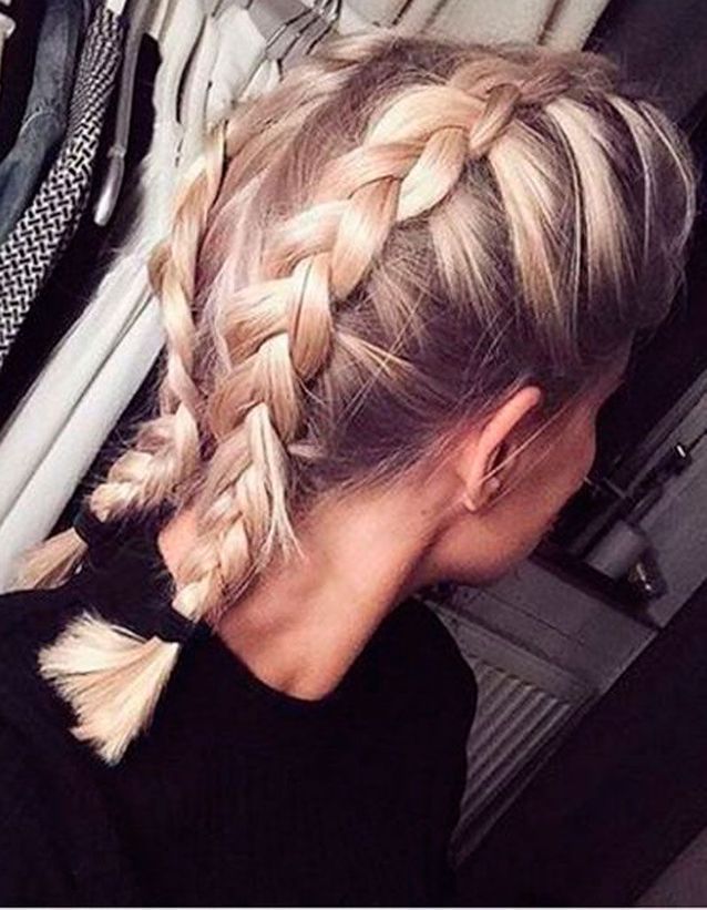 Shoulder-Length Dutch Braids — Winter Braided Hairstyles