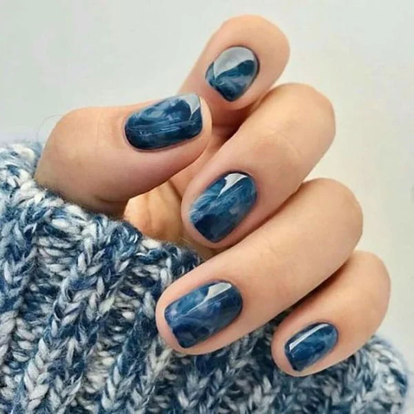Abstract Marble Pattern Nails Abstract Marble Pattern Nails β Winter Nails