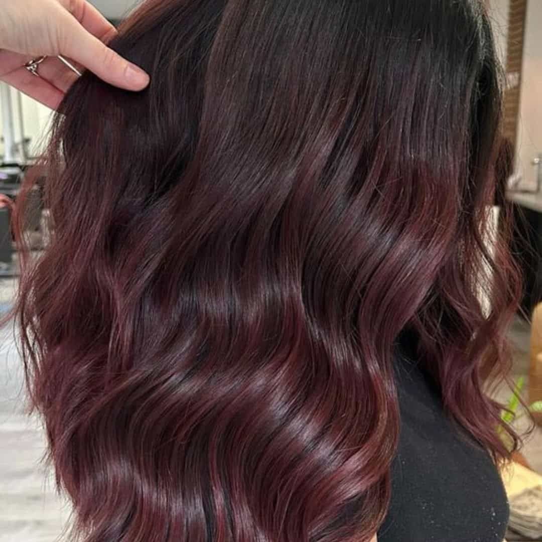 Dark Base With Berry Ombre — Low Maintenance Winter Hair Colors