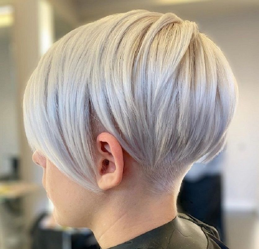 Sleek Ash Blonde Pixie Bob With Undercut Sleek Ash Blonde Pixie Bob With Undercut β Winter Haircuts for Women