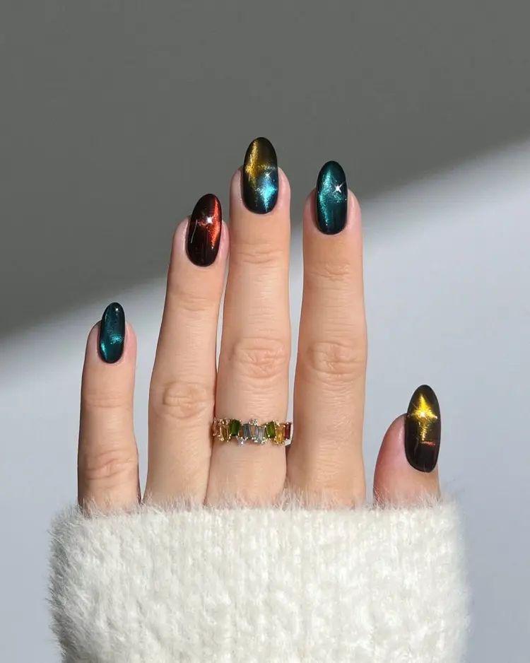 Chrome Glitter Visual Idea Chrome Glitter Visual Idea β Winter Party Nails