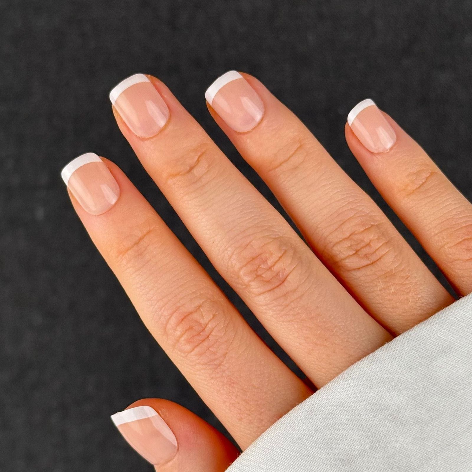Classic Glossy French Manicure Classic Glossy French Manicure β New Years Square Nails 2027
