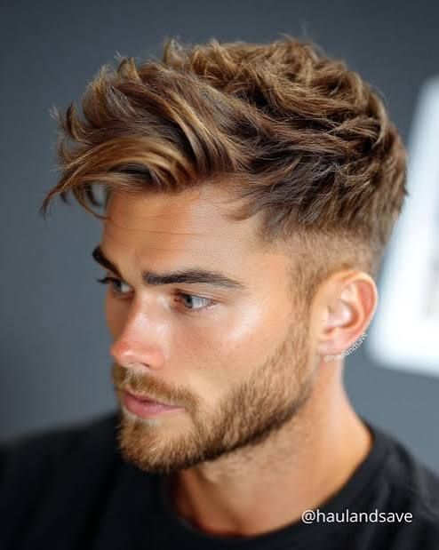 Textured Crop with Blonde Highlights — Winter Haircuts for Men