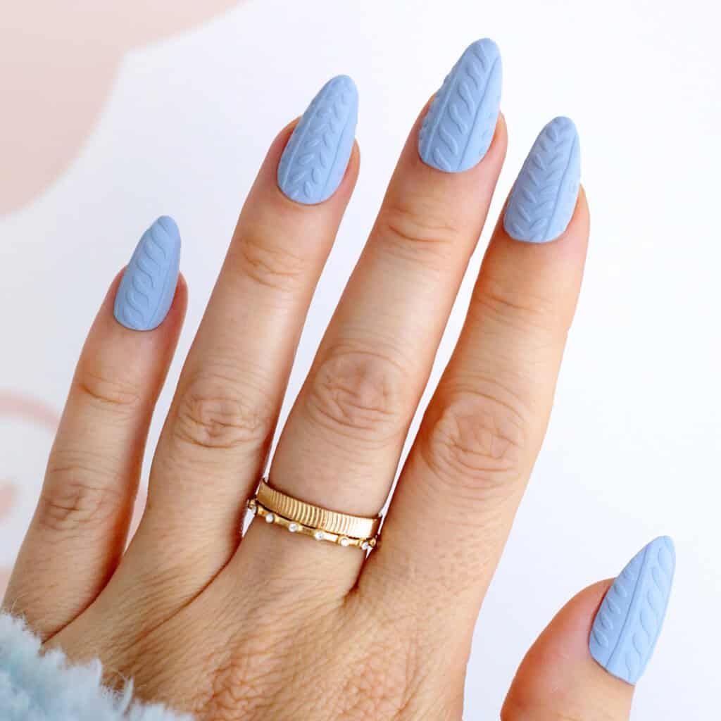Matte Visual Idea Matte Visual Idea โ Winter Blue Nails