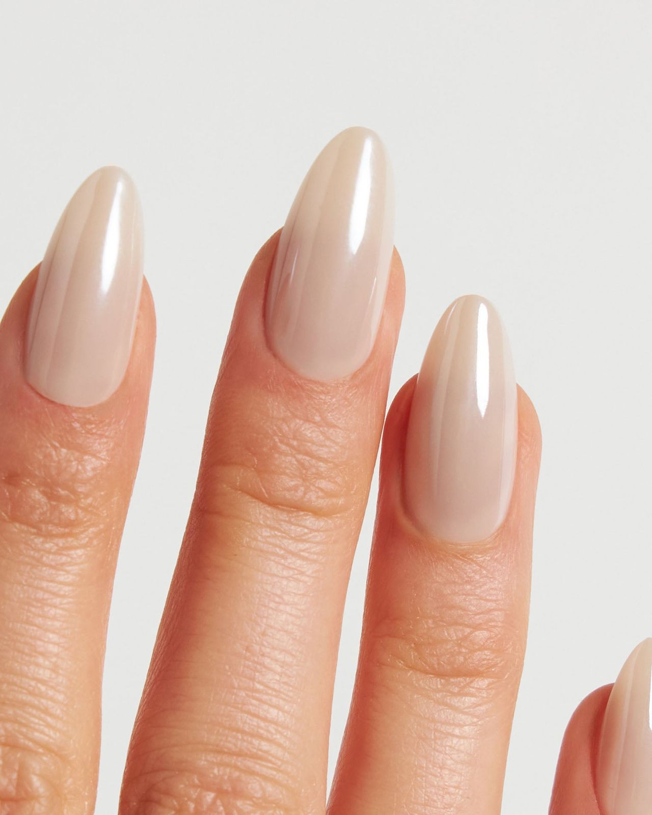 Pale Beige Glossy Almond Nails Pale Beige Glossy Almond Nails β Medium Winter Almond Nails