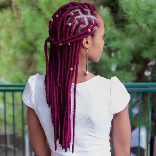 Burgundy Locs Half Up Half Down Burgundy Locs Half Up Half Down β Winter Loc Styles