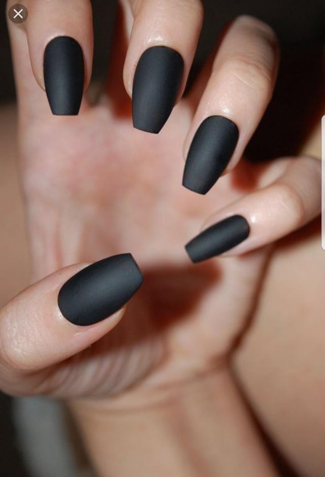 None Deep Matte Black Medium Coffin Nails None Deep Matte Black Medium Coffin Nails β Winter Matte Nails