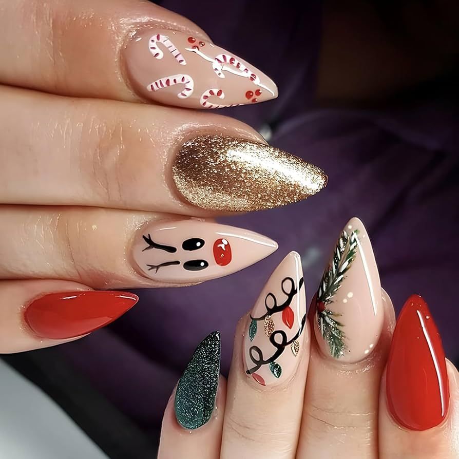 Visual Idea Visual Idea β Christmas Acrylic Nails 2026