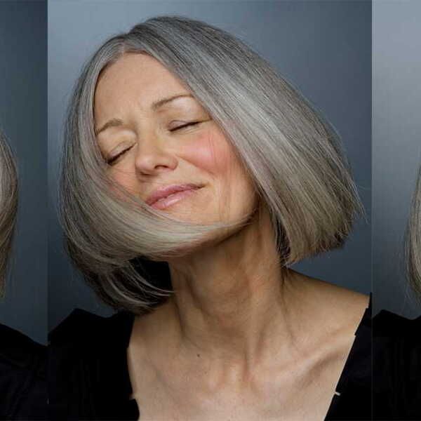 Air-Dried Grey Bob For Fine Hair — Winter Haircuts for Women Over 60