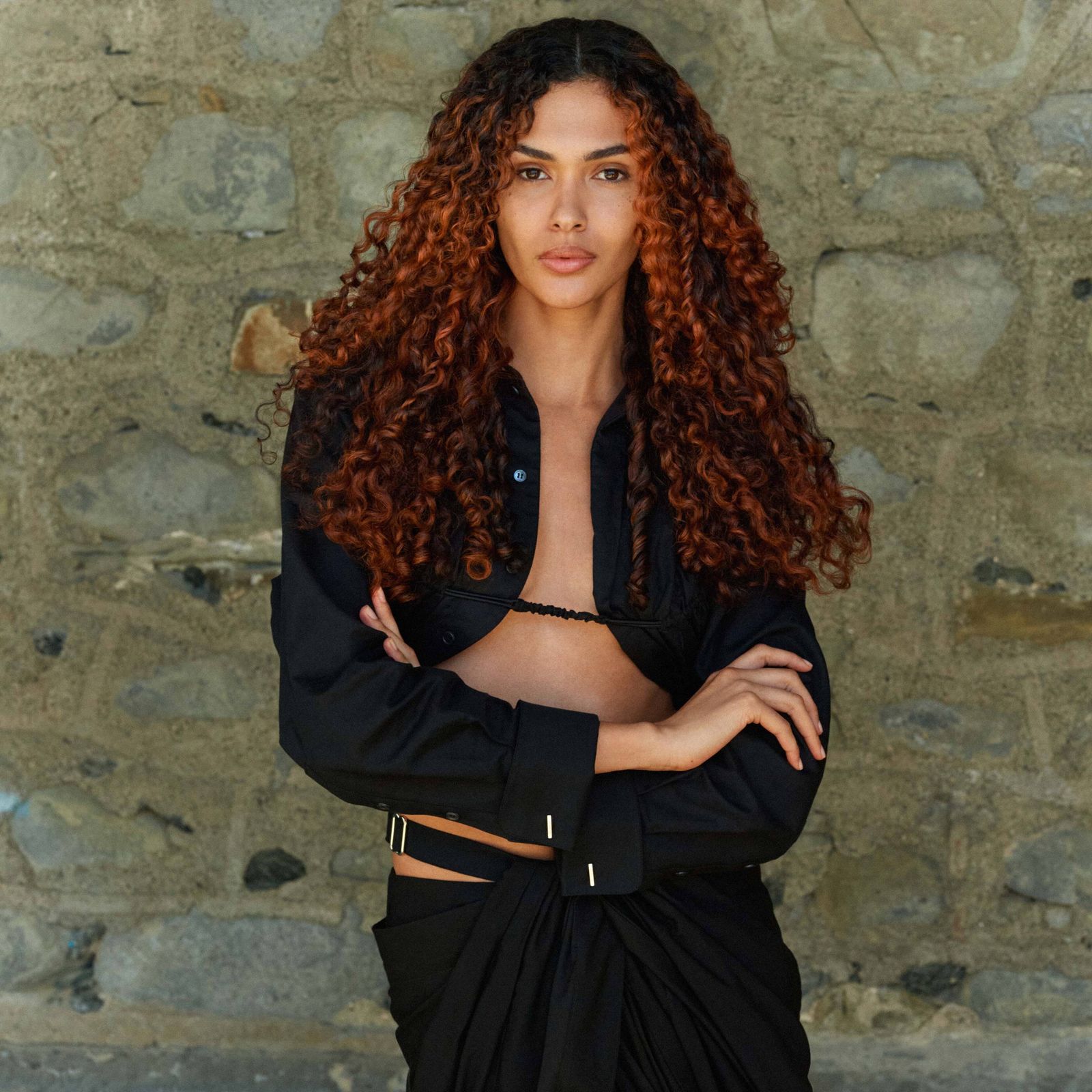 Mid-Back Visual Idea — Winter Hair Colors for Curly Hair