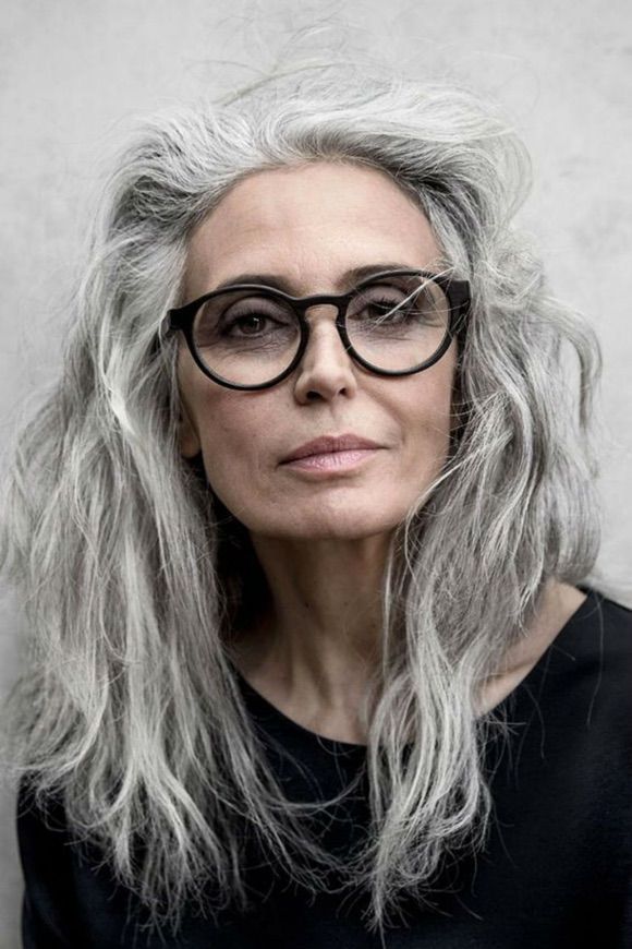 Long Layers Visual Idea — Winter Hair Colors for Gray Hair
