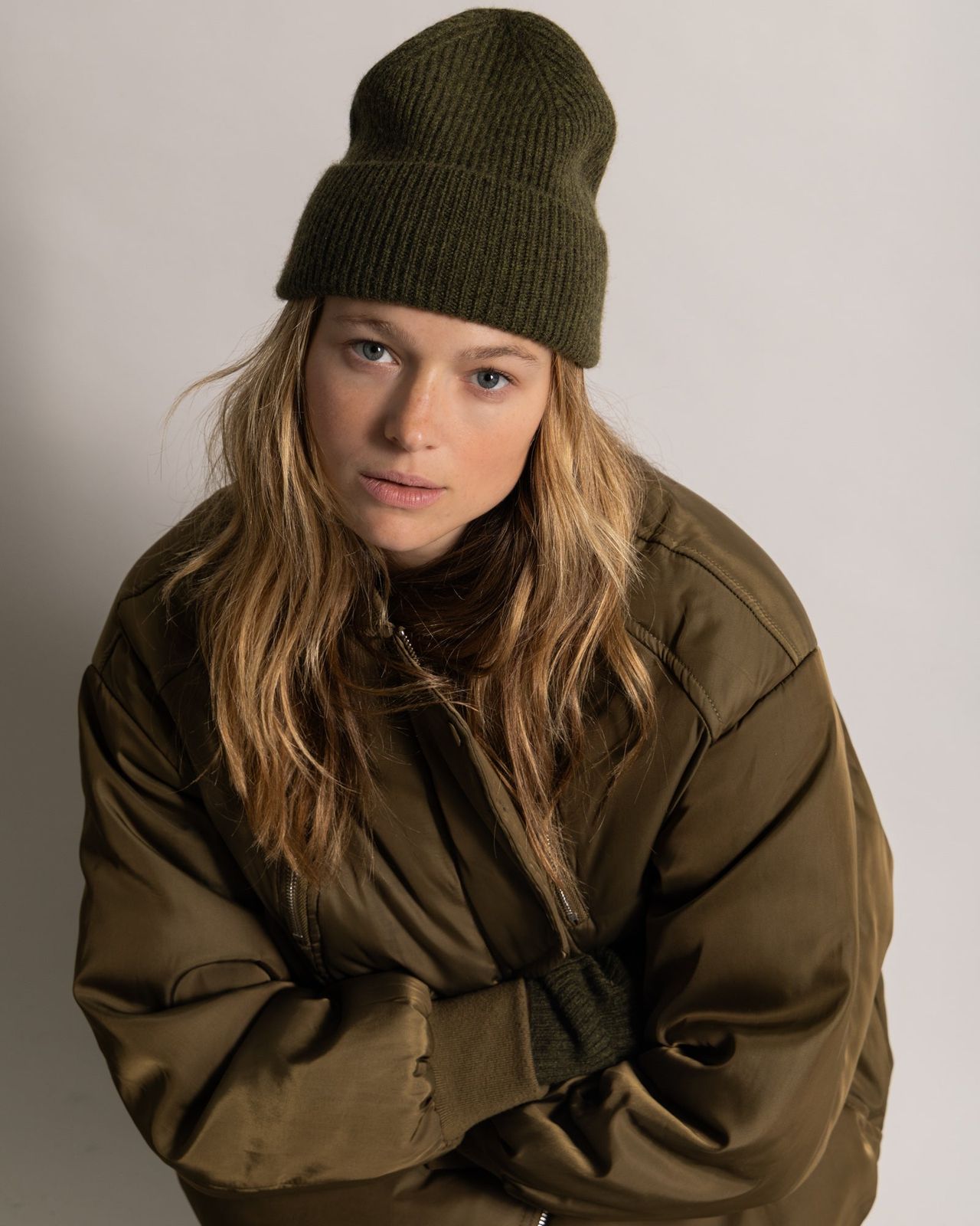 Blonde Visual Idea — Winter Half Up Half Down Hairstyles