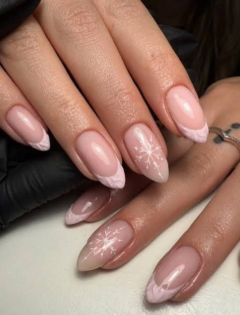 One Hand Close-Up Visual Idea One Hand Close-Up Visual Idea β Clean Girl Winter Nails