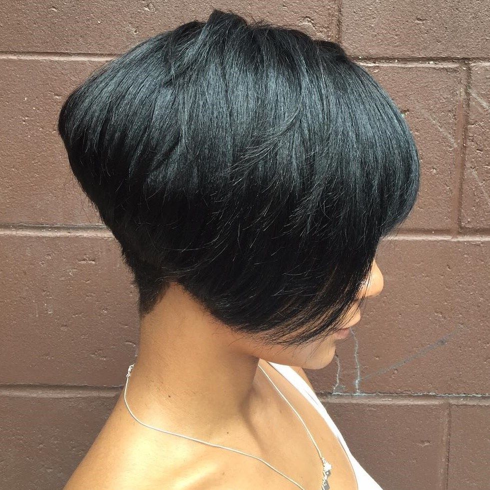 Stacked Bob with Undercut and Sweep — Winter Hairstyles for Black Women