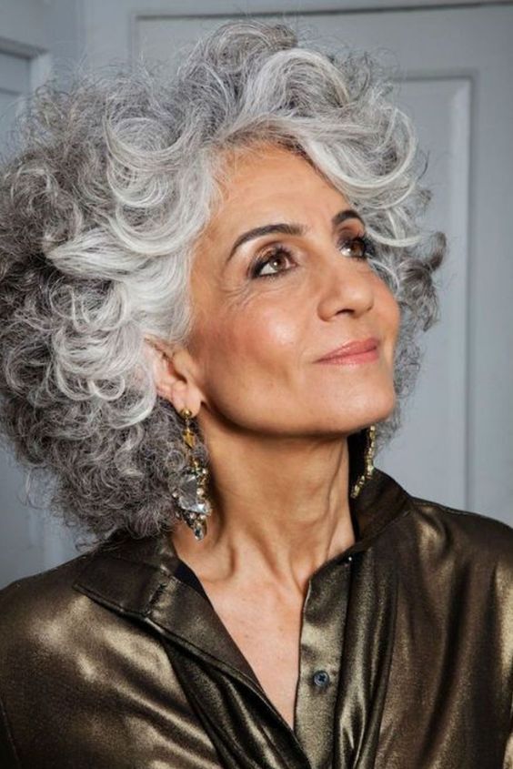 Short Layered Cut with Curly Texture — Winter Haircuts for Women Over 50