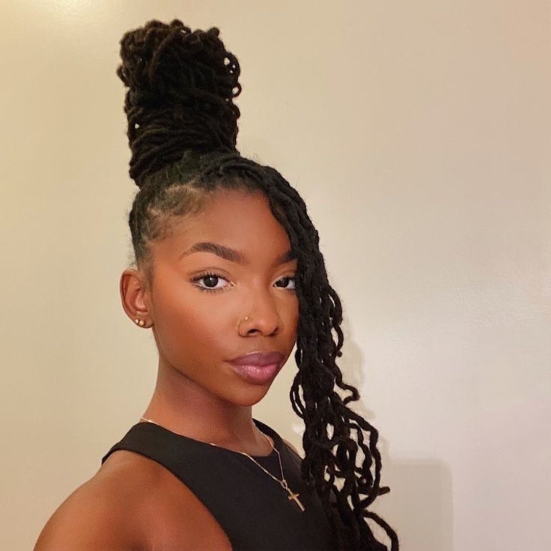 Sleek High Ponytail With Face Framing Sleek High Ponytail With Face Framing β Winter Loc Styles