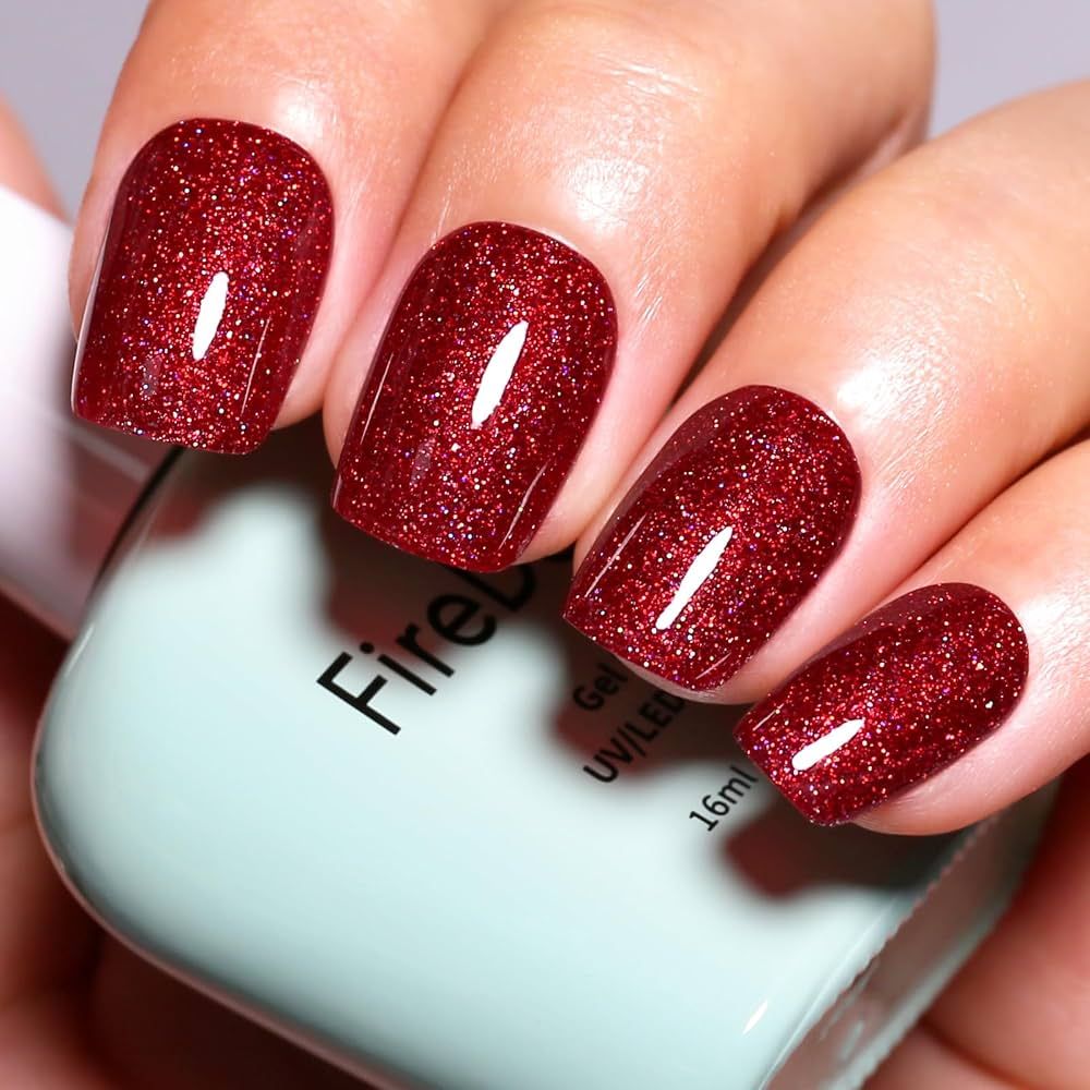 All-Over Fine Red Glitter Visual Idea All-Over Fine Red Glitter Visual Idea β Winter Red Nails