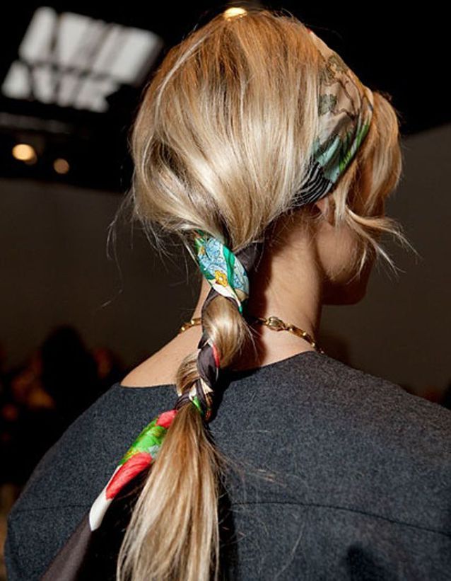 Coiffure romantique foulard - 30 coiffures romantiques pas si cucul ! - Elle