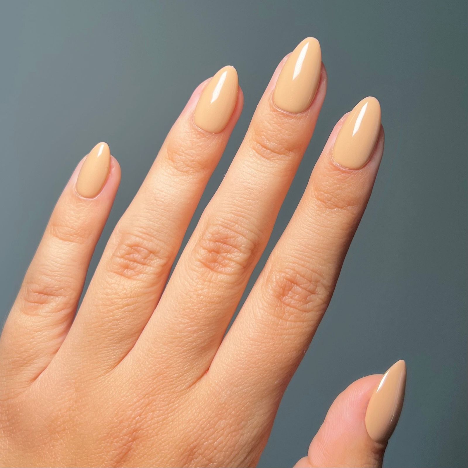 Opaque Light Beige Winter Nails Opaque Light Beige Winter Nails β Medium Winter Almond Nails