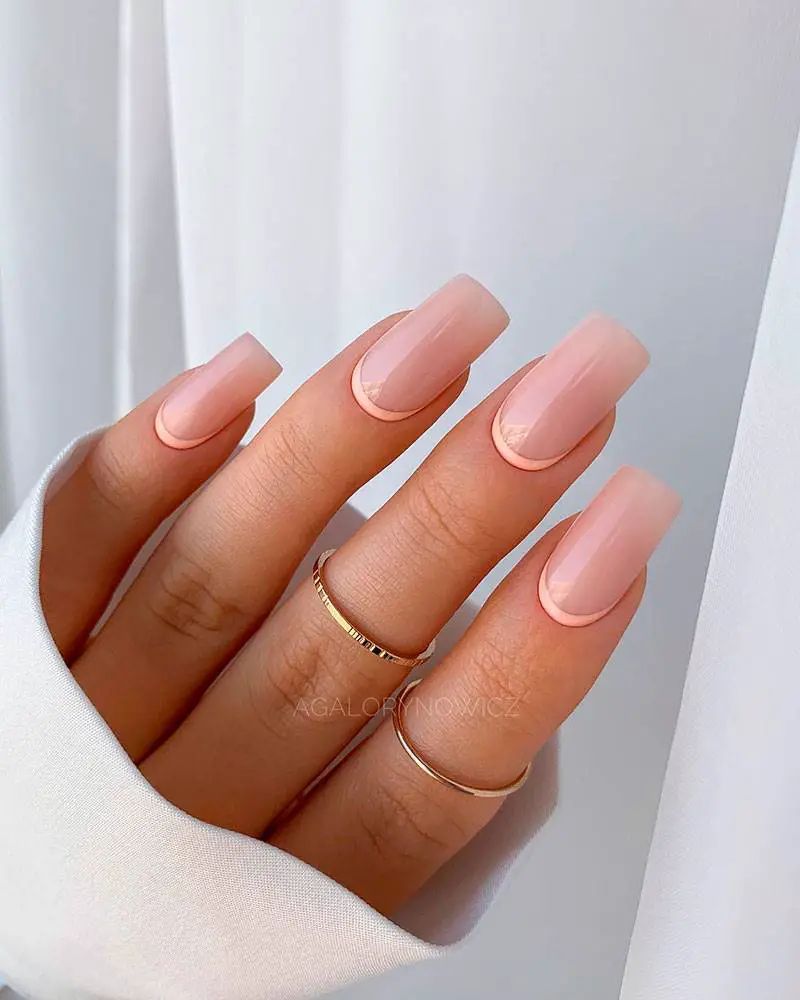 Sheer Pink Pastel Line French Tips Sheer Pink Pastel Line French Tips β Minimalist New Years Nails 2027