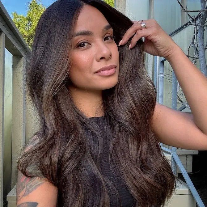 Dark Brown With Subtle Balayage Visual Idea — Dark Chocolate Brown Hair